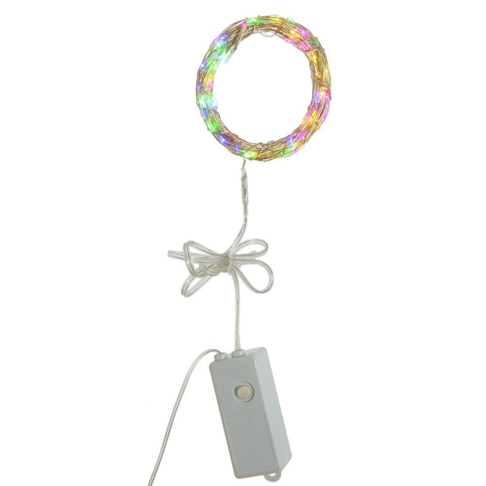 GAEM Электрогирлянда, L1055 W0,1 H0,1 см (100 разноц LED, 8 реж свеч,серебр шнур, 3 W)