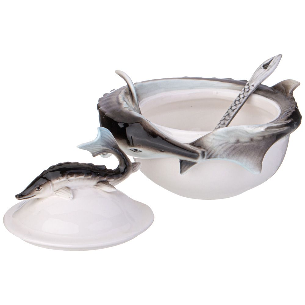 ИКОРНИЦА LEFARD "ОСЁТР" 12,5*11 СМ, С ЛОЖЕЧКОЙ (КОР=24ШТ.)