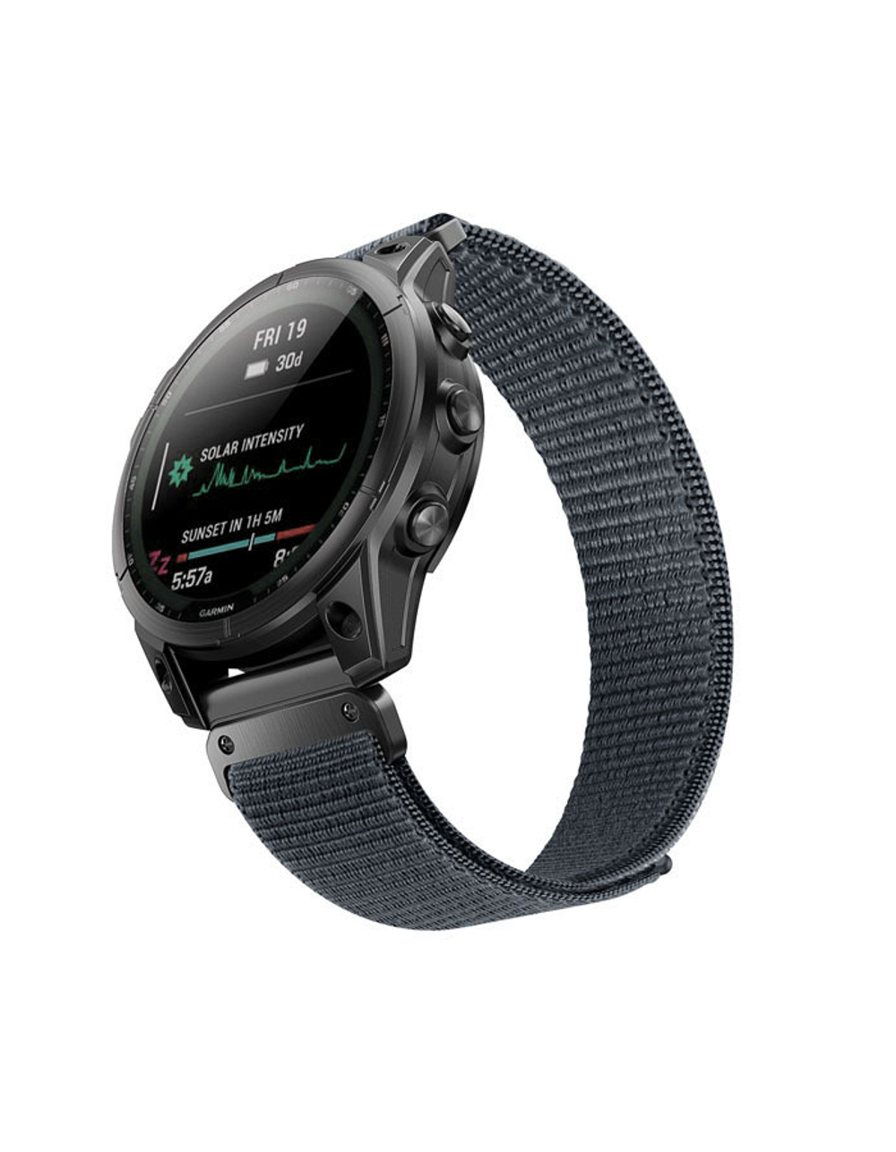 Ремешок TacFit 26 мм. для Garmin Fenix 7x / 6x / 5x / 3, Enduro 2 / Tactix 7, Tactix Delta нейлоновый быстросъемный на липучках (Серый)