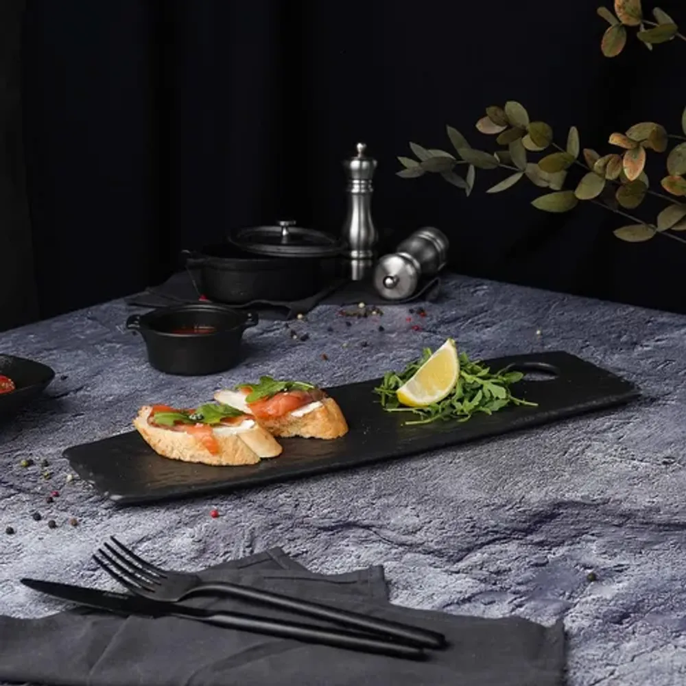 Блюдо прямоугольное 42,5*13 см h1,4 см Black Raw Stellar P.L. Proff Cuisine [1]