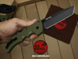 Нож Cold Steel Recon 1 Tanto G10 (V2024) - зеленая рук., черный клинок RK/Н81