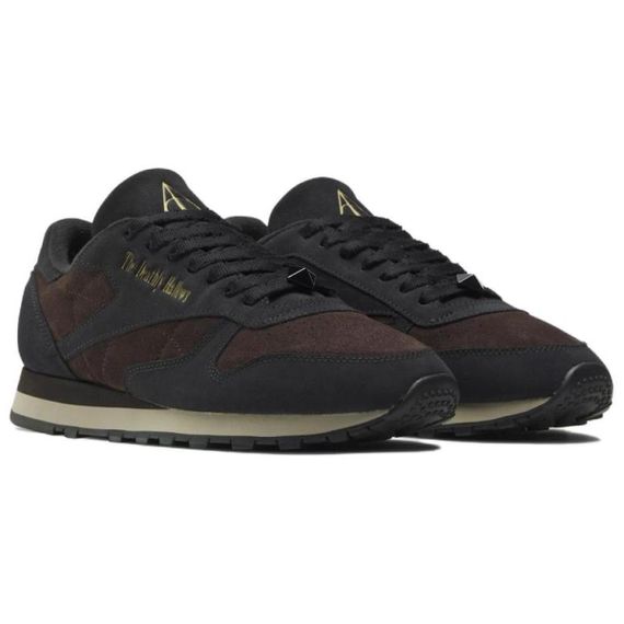 Reebok Classic Leather Беговые кроссовки Низкие Черные Мужские