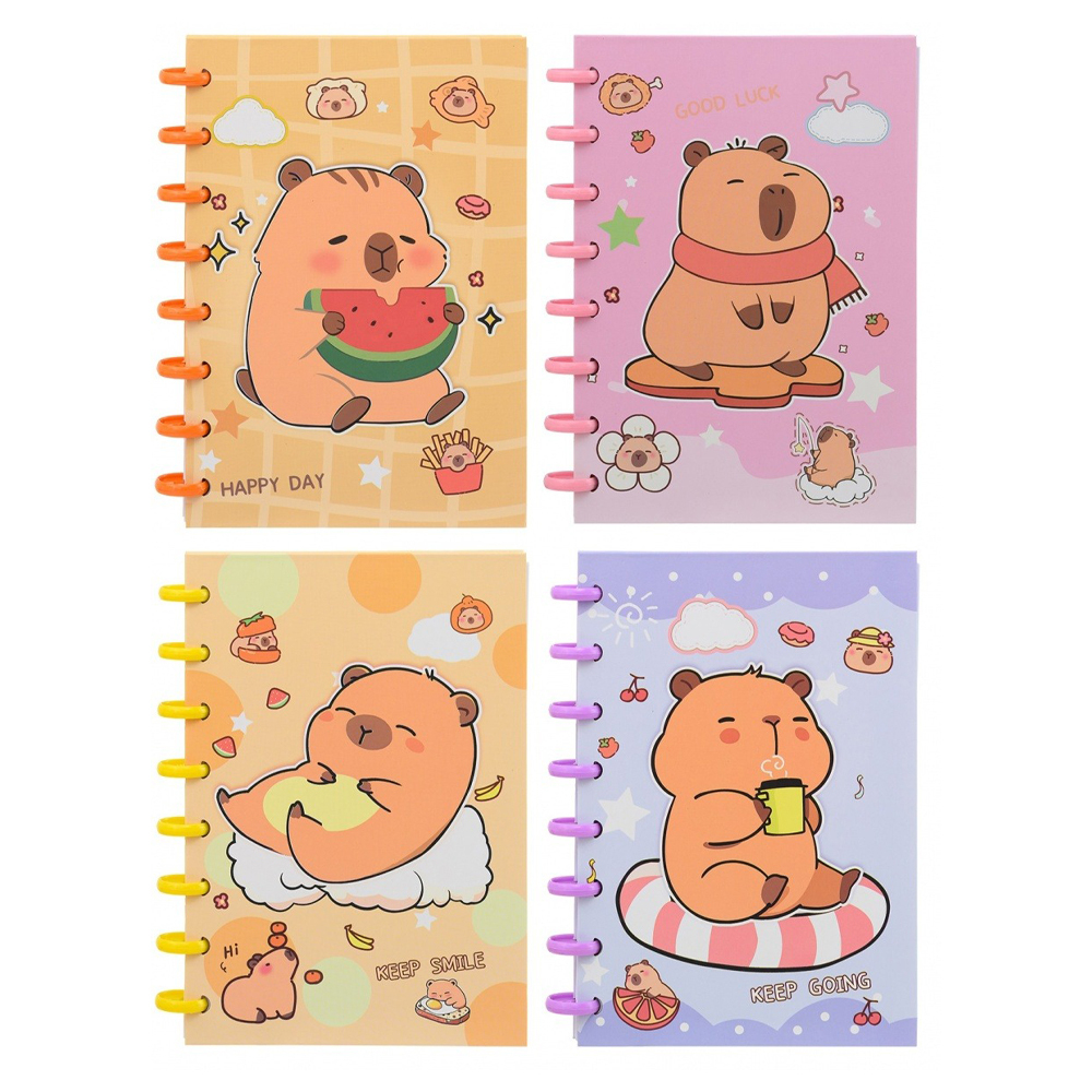 Блокнот детский Basir, формат А5, серия "Капибара", твёрдый переплет, 21*14.5 см, 80 листов, ассорти