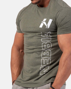 Мужская футболка Vertical Logo NEBBIA T-shirt 293 Khaki