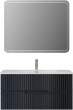 Тумба с раковиной Cezares DUET-N 100 DUET-N-1000-2C-SO-GR-P графит