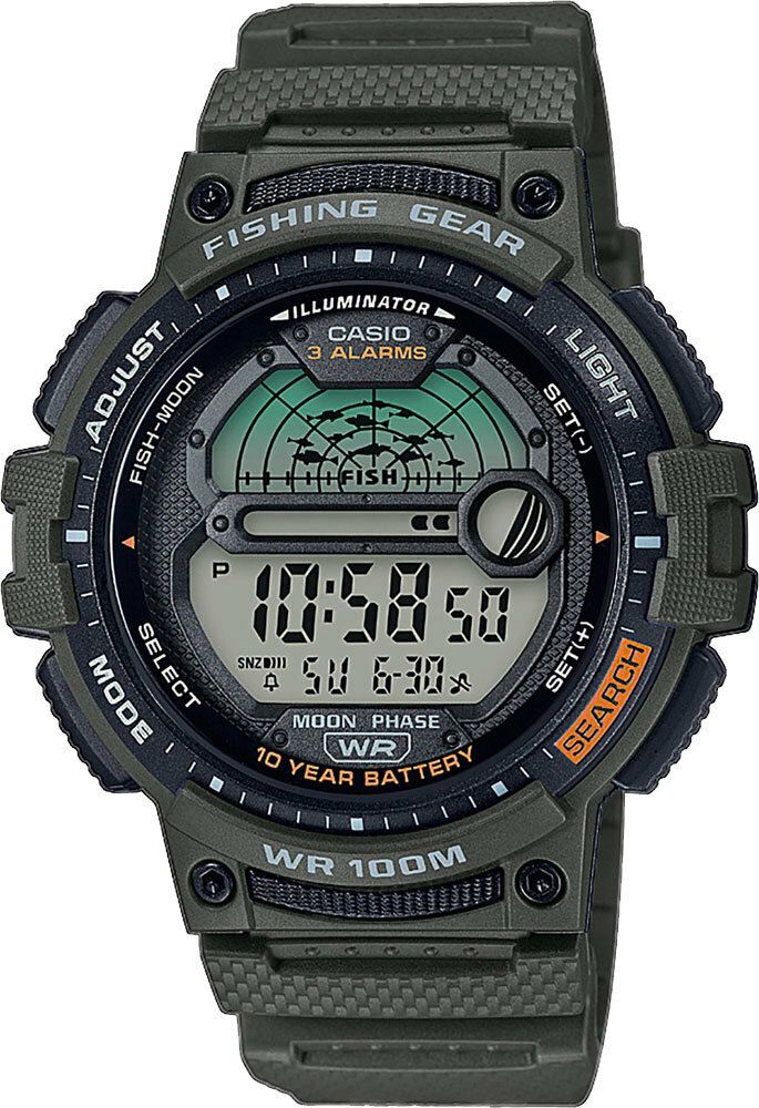 Японские наручные часы Casio Collection WS-1200H-3AVEF с хронографом