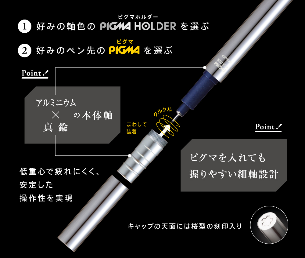 Ручка Sakura Pigma Holder Navi Blue