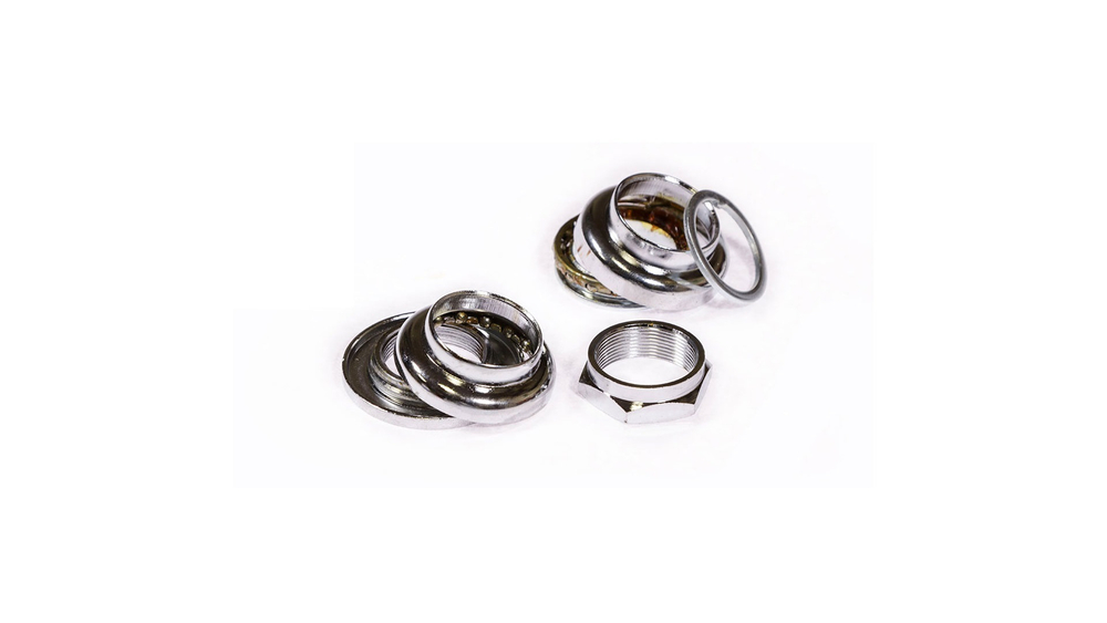 Рулевая колонка SF-HP01, 1", резьбовая, EC 30/25,4-24T  EC 30/27, подшип. 5/32"x16- 2шт, высота 32-34мм, хром