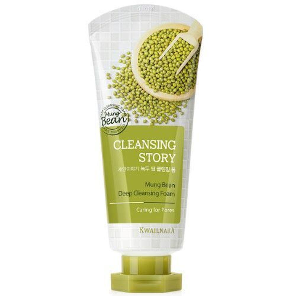 Welcos Cleansing Story Foam Cleansing Mung beans пенка для умывания с экстактом зерен маша для комбинированной и жирной кожи