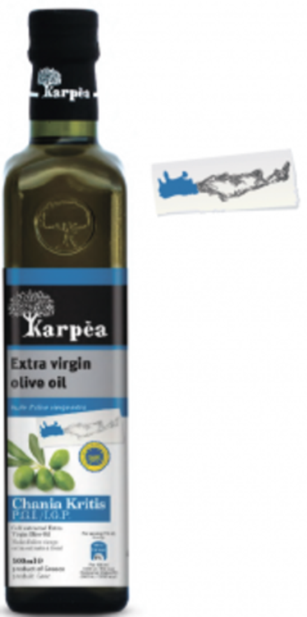 Оливковое масло Karpea CHANIA P.G.I. - Crete Extra Virgin, 0.5 л, Греция