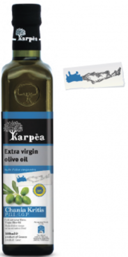 Оливковое масло  Karpea CHANIA P.G.I. - Crete  Extra Virgin 0.5 л, Греция