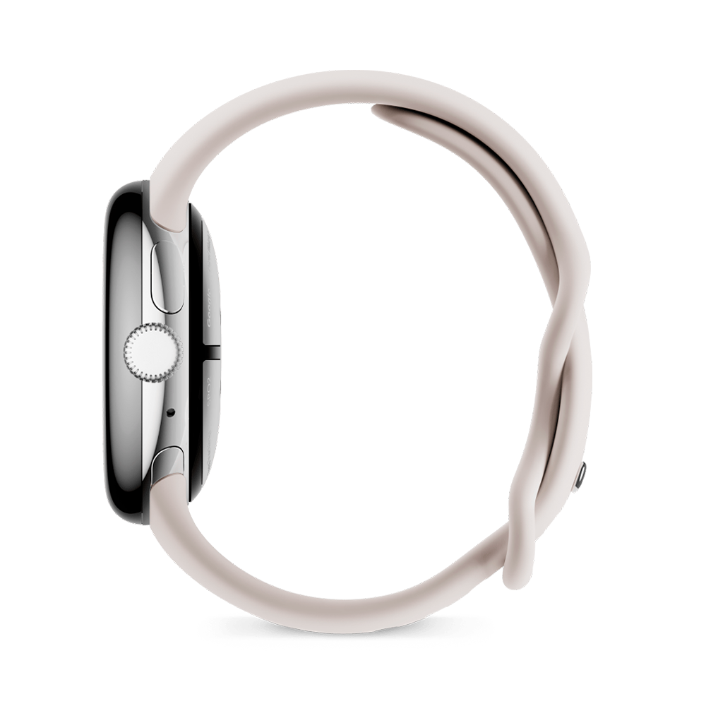 Умные часы Google Pixel Watch 2 Wi-Fi + LTE 41mm, Silver/Porcelain (Полированный серебристый корпус, ремешок фарфорового цвета