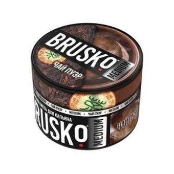 Бестабачная смесь для кальяна BRUSKO 50г MEDIUM - Чай Пуэр