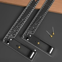 Линейка/угольник 300мм х 140мм, Алюминий