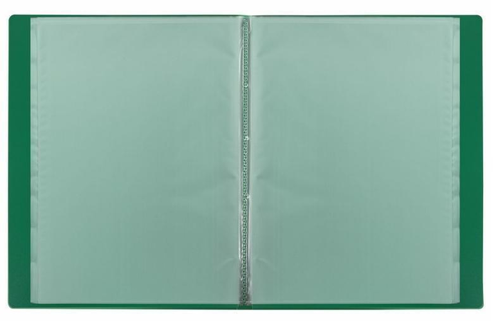 Папка с 10 вкладышами 0,5мм. зеленая "Office" (BRAUBERG)