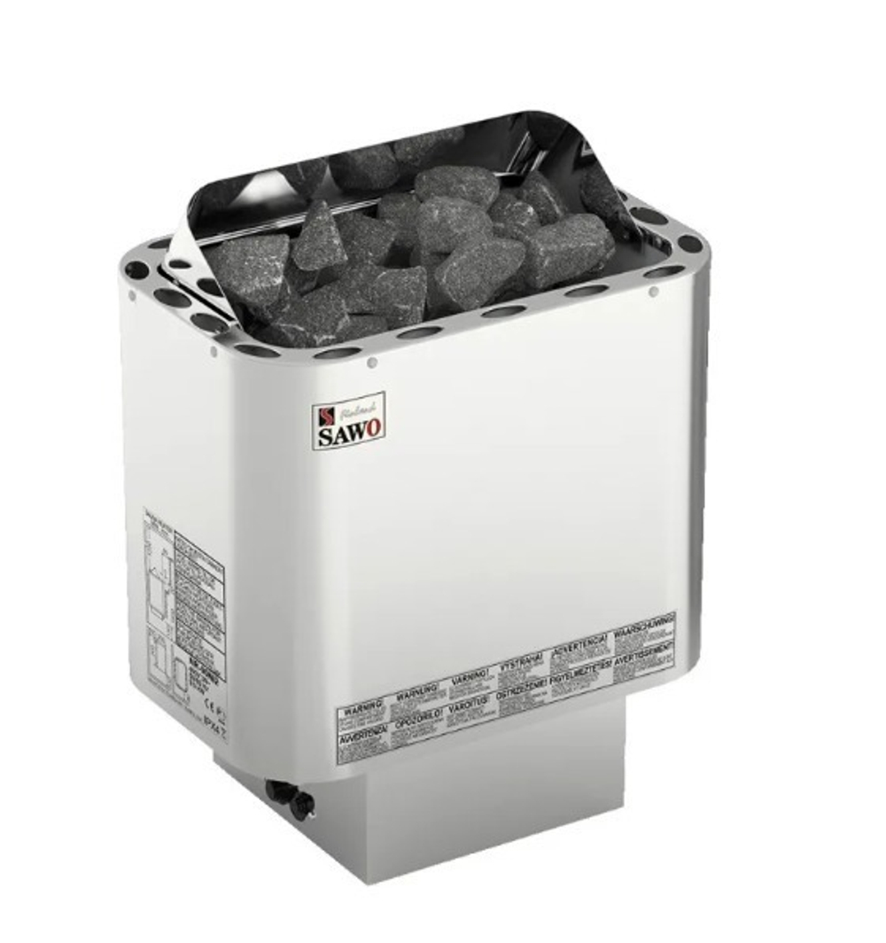 Электрическая печь SAWO NORDEX NR-45Ni2-Z (4,5 кВт, внутри оцинковка, снаружи нержавейка), выносной пульт (встроенный блок мощности, пульт покупается отдельно)