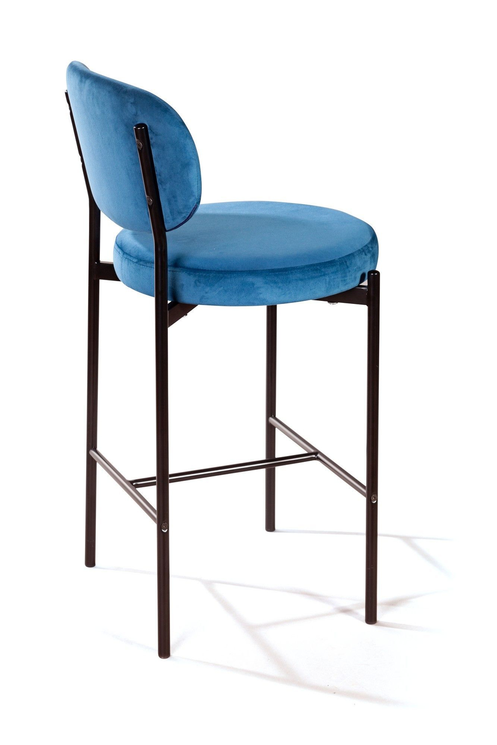 Стул полубарный Mason, бархат синий 29