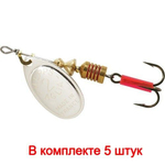 Блесна для рыбалки вращающаяся AGLIA 2, SILVER, 1 штука