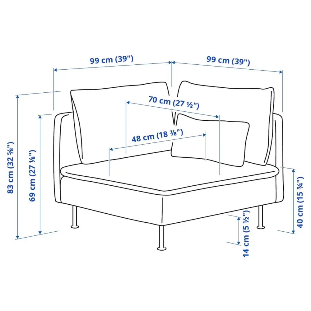 SÖDERHAMN Угловая секция ИКЕА