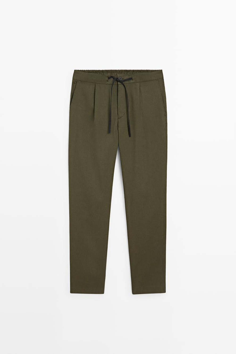 Massimo Dutti Брюки-джоггеры с вытачкам, зеленый