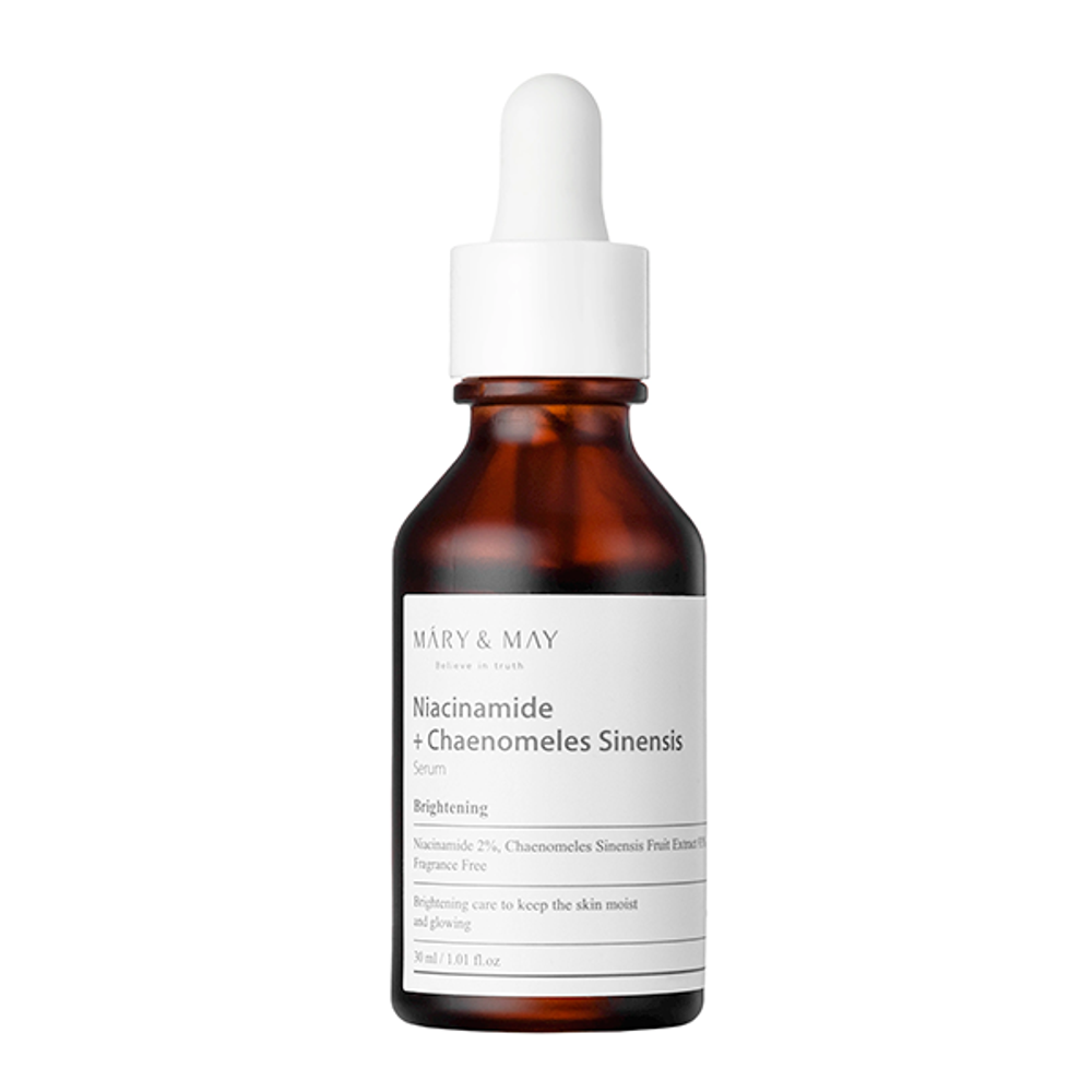 Mary&May Niacinamide + Chaenomeles Sinensis Serum осветляющая сыворотка для лица против пигментации и постакне