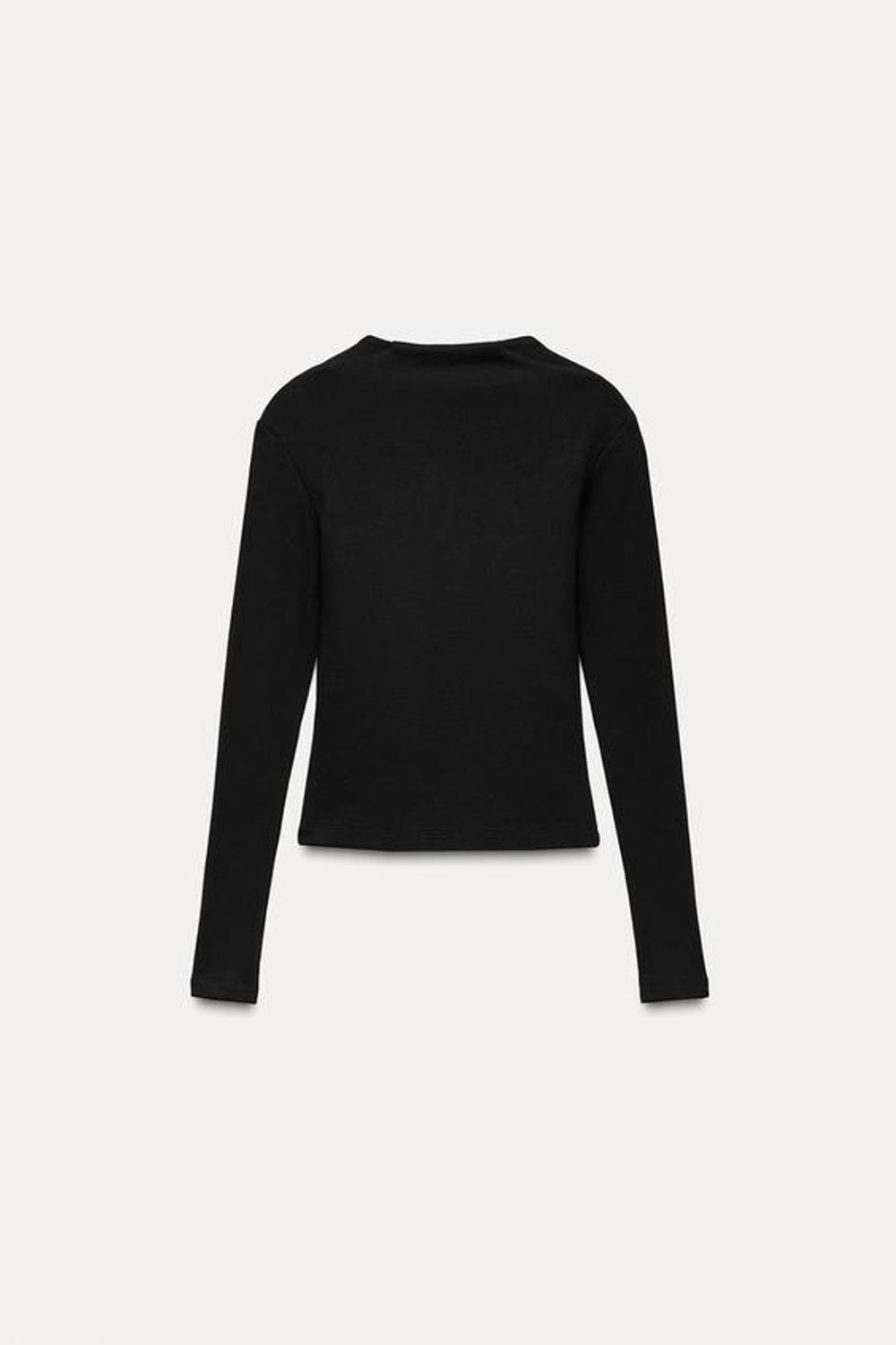 ZARA ТОП В РУБЧИК С КВАДРАТНЫМ ВЫРЕЗОМ, ЧЕРНЫЙ