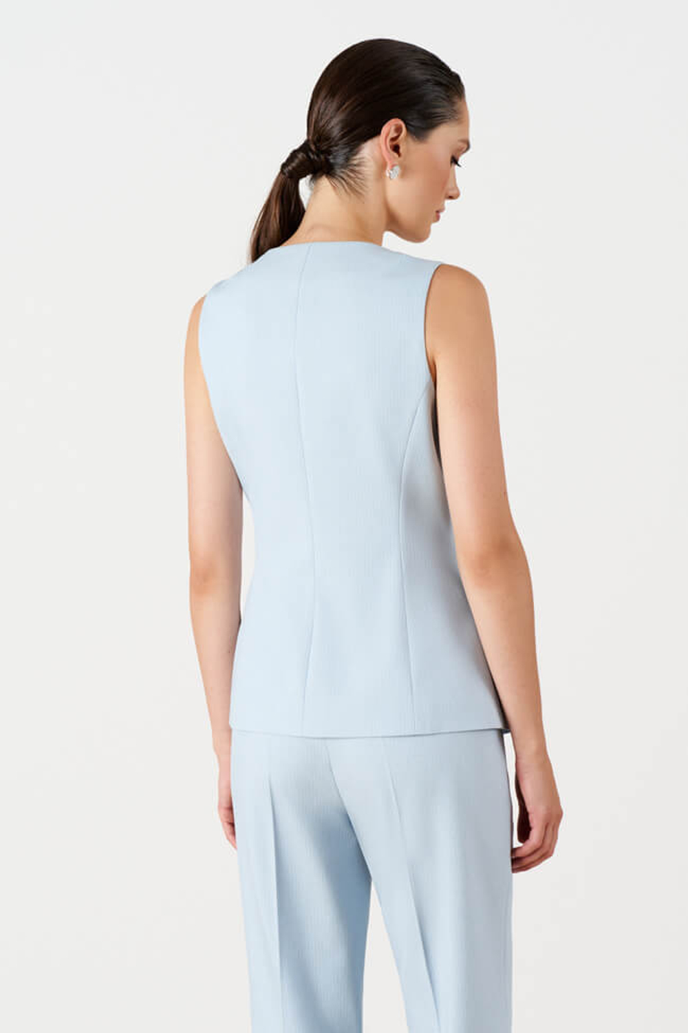 1920 Жилет женский (голубой полоска)