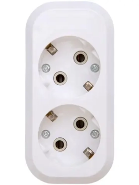 Колодка для удлинителя Elestarpro, 2 гнезда 16А/3,5 кВт c заземлением