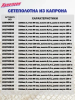 Сетеполотно капрон 210den/2, ячея 60 мм, высота 5,5 м кукла
