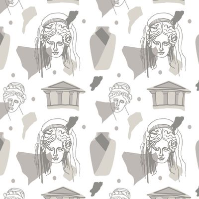 Бесшовный принт древней грецией