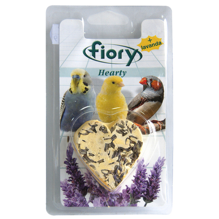 Fiory 45г Hearty Био-камень для птиц с лавандой в форме сердца