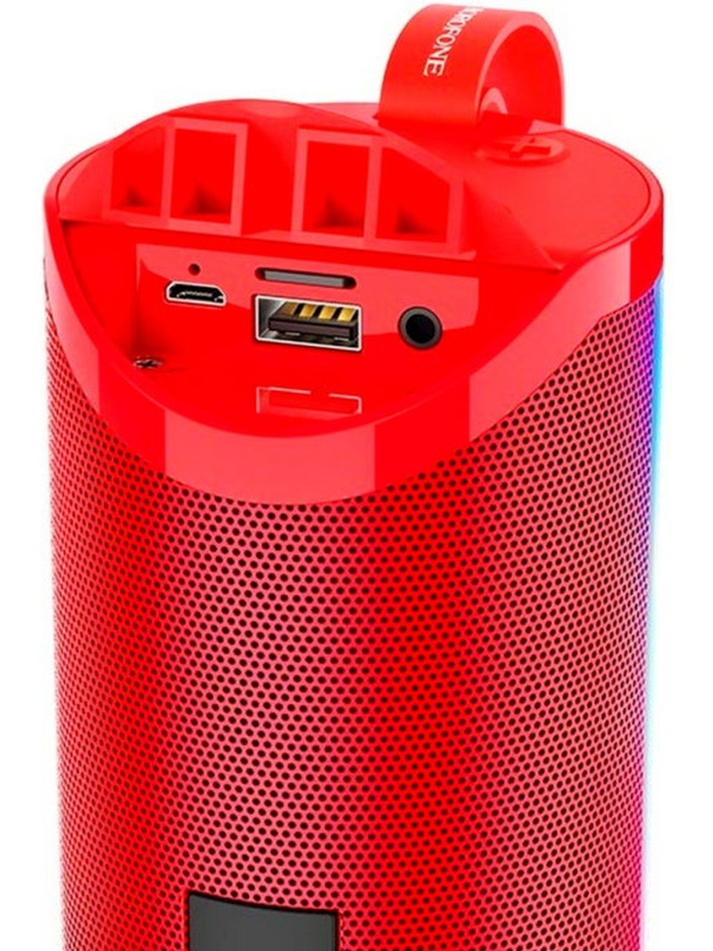 Портативная колонка Borofone BR5 с RGB подсветкой / Bluetooth 5.0 / AUX / USB / IPX5 / FM Radio