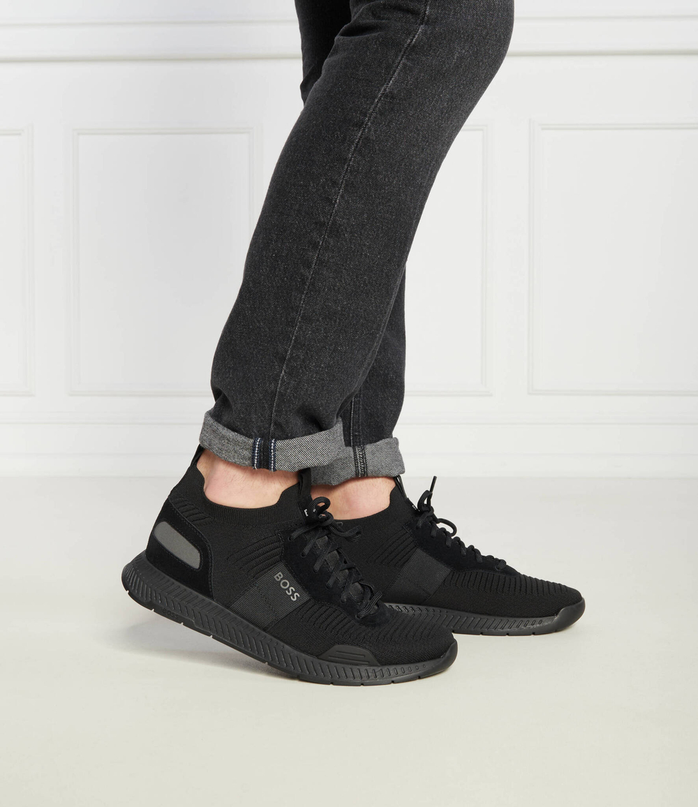 Кроссовки Titanium_Runn_knst_N BOSS BLACK - черный(50498245)