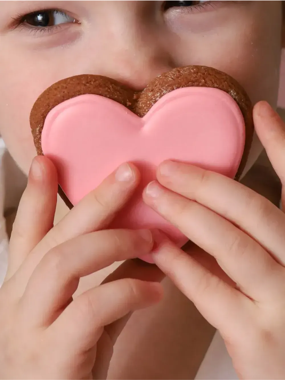 Шоколадные пряники для росписи "Сердца" в глазури