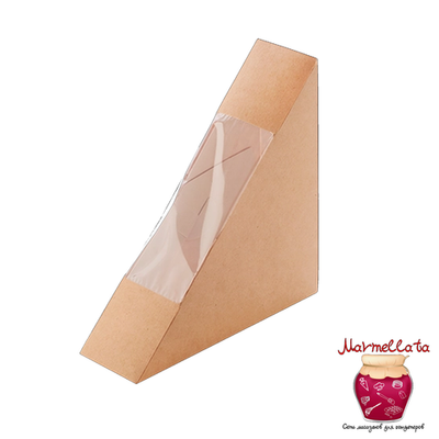 Упаковка для сэндвичей КРАФТ 13*13*4 см