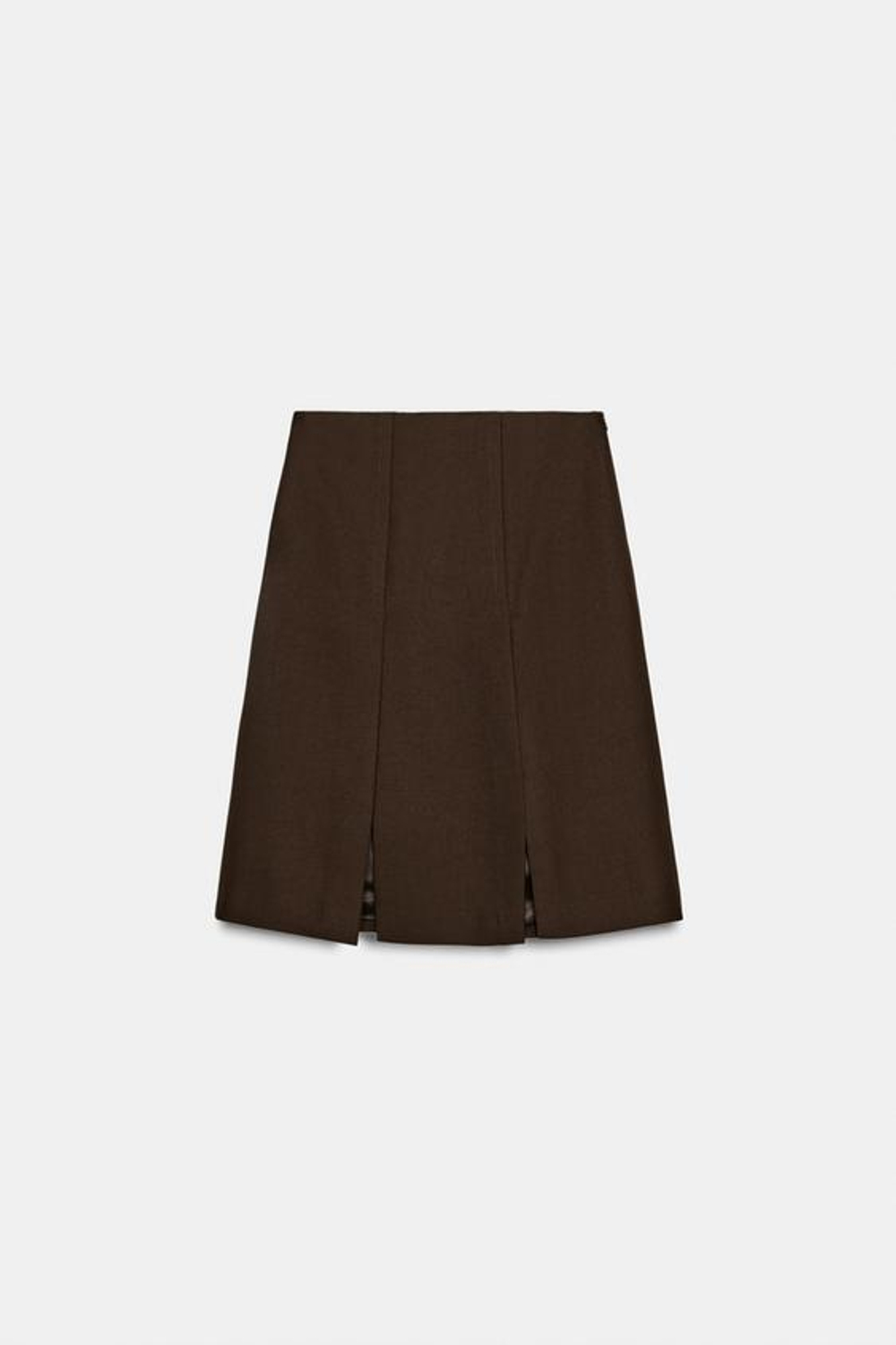 ZARA ЮБКА В СКЛАДКУ — ZW COLLECTION, КОРИЧНЕВЫЙ