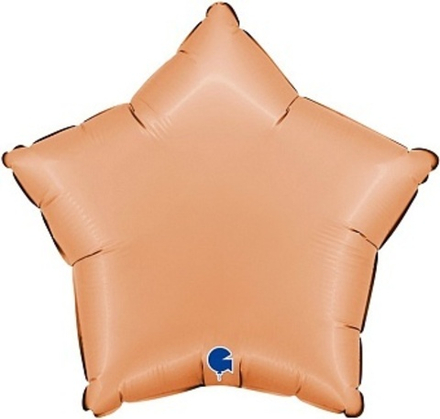 Г 18'' Звезда Персик Сатин 40 см.