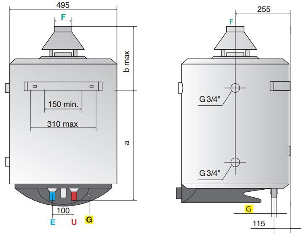 Водонагреватель Ariston S/SGA 50 R накопительный газовый