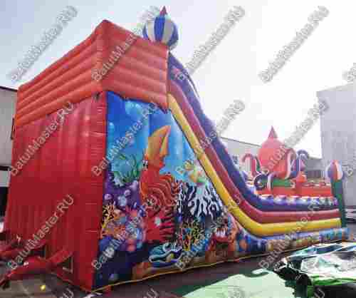 Надувная горка "Осьминог на вершине"