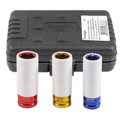 Головки ударные тонкостенные, набор 3пр., 1/2''(6гр.) Forsage F-4032