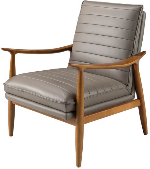 Кресло 5130/KFA1100-T541029 из серой кожи Испания