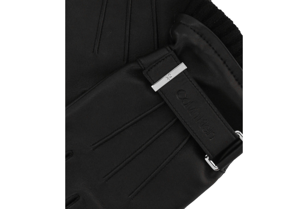 кожаные перчатки Calvin Klein - черный(K50K507425)