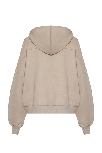 Толстовка с рельефными швами Крем