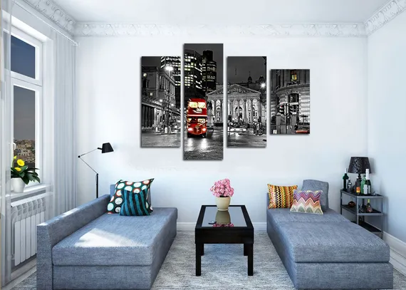 Модульная картина "Черно-белый лондон"