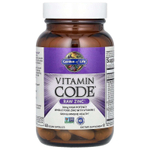 Garden of Life, Vitamin Code, необработанный цинк, 60 веганских капсул