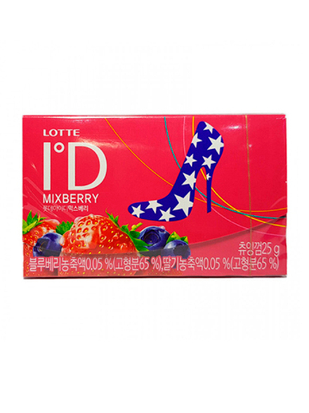 LOTTE ЖЕВАТЕЛЬНАЯ РЕЗИНКА, ЯГОДНЫЙ МИКС "ID MIX BERRY" в пластинках