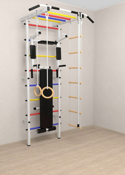 Шведская стенка Sv Pro рукоход 855 (Турник Pro рукоход/Брусья/стойка/Скамья/Канат/Кольца/Лестница)