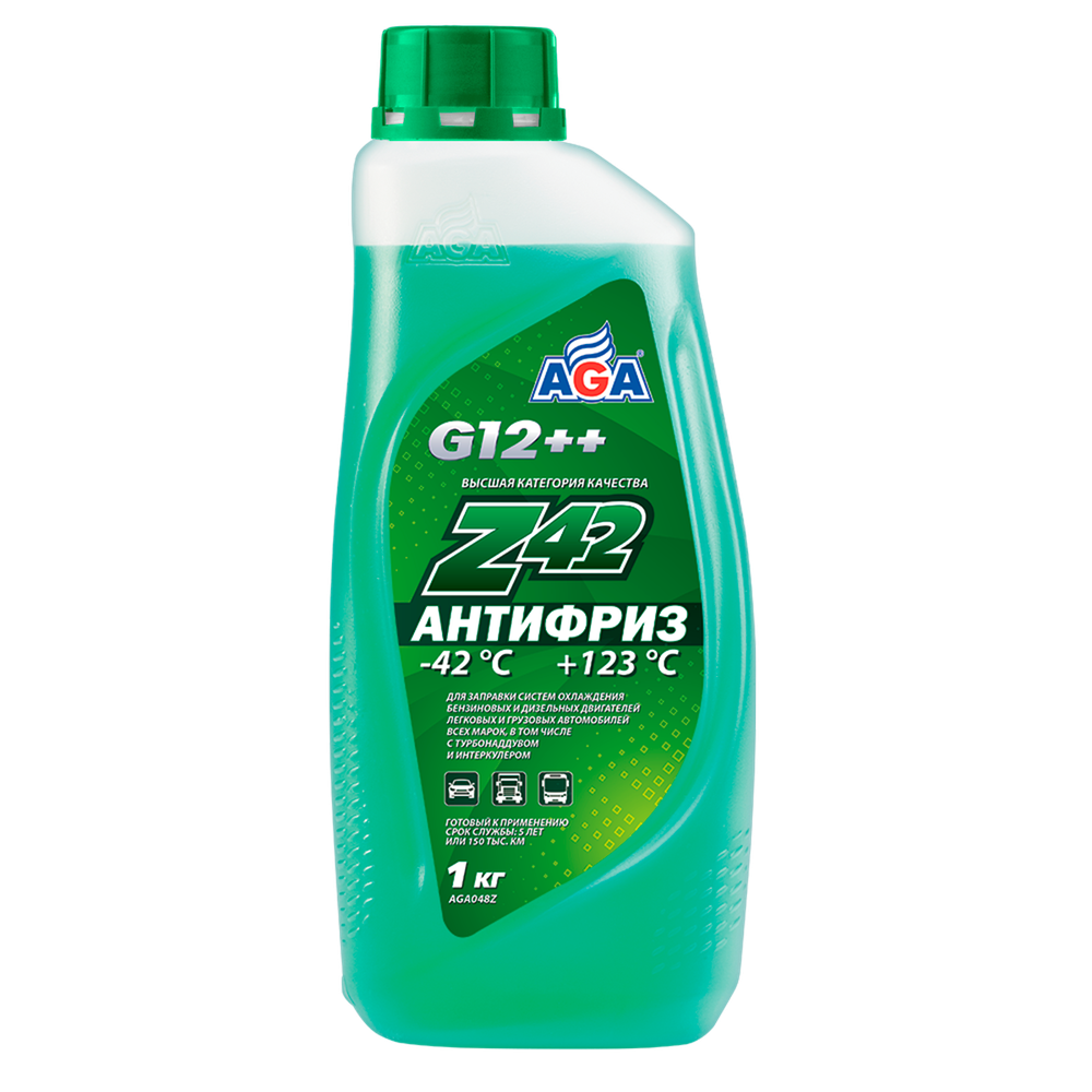 Антифриз готовый AGA Z-42 G12++ зеленый 1кг
