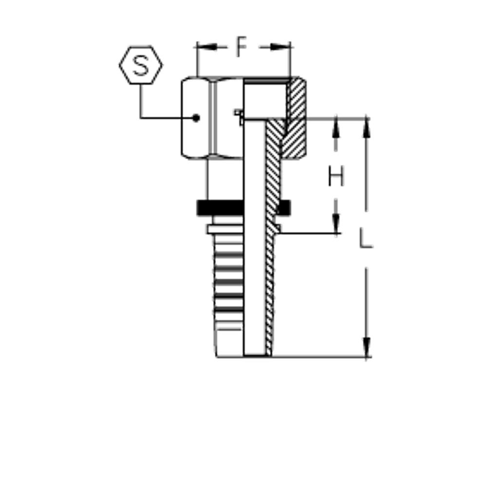 Фитинг DN 12 ORFS (Г) 13/16