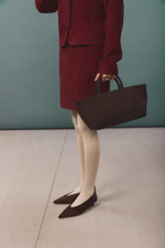 Bag KATE suede chocolate color